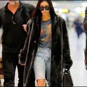 FAUX FUR COAT KIM K STREETWEAR INSPIRED